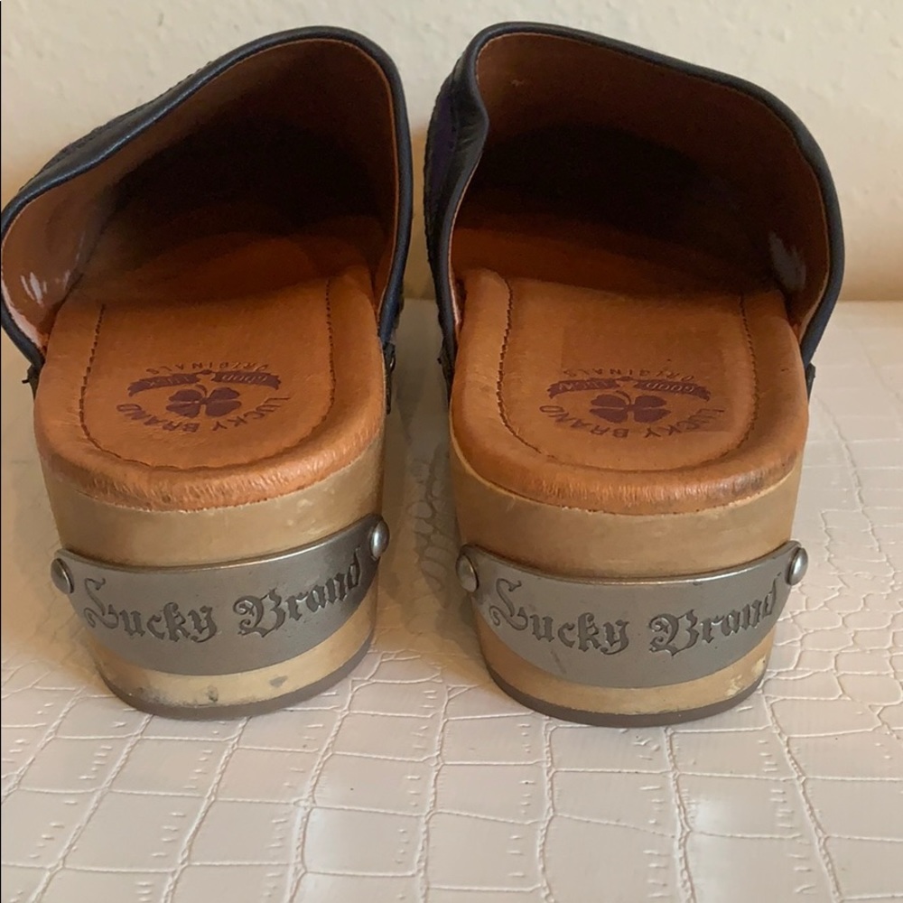 Lucky Brand Lilac Cobalt Blue Suede Clog - Picture 4 of 7